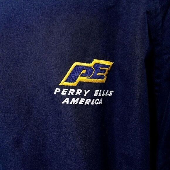 Perry Ellis America Windbreaker Jacket Vintage 90s Spell Out Mens Size Large - Picture 3 of 6